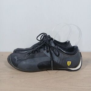 Puma Ferrari Sneakers Kids 3.5 Black Leather Motorsport Racing Streetwear